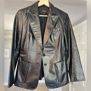Express Women's Genuine Leather Blazer Jacket - Size 1/2